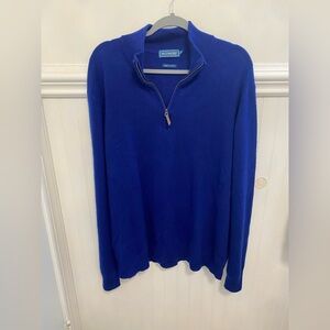 Cashmere Women's V-Neck Sweater in Royal Blue